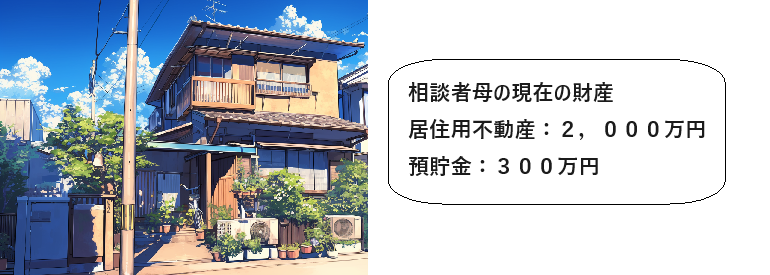 相談者母の現在の財産：不動産と預貯金