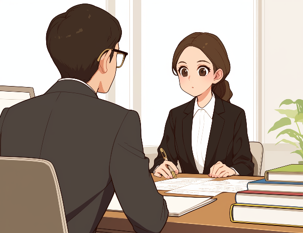 遺言書検認申立て・相続登記相談風景（イメージ）